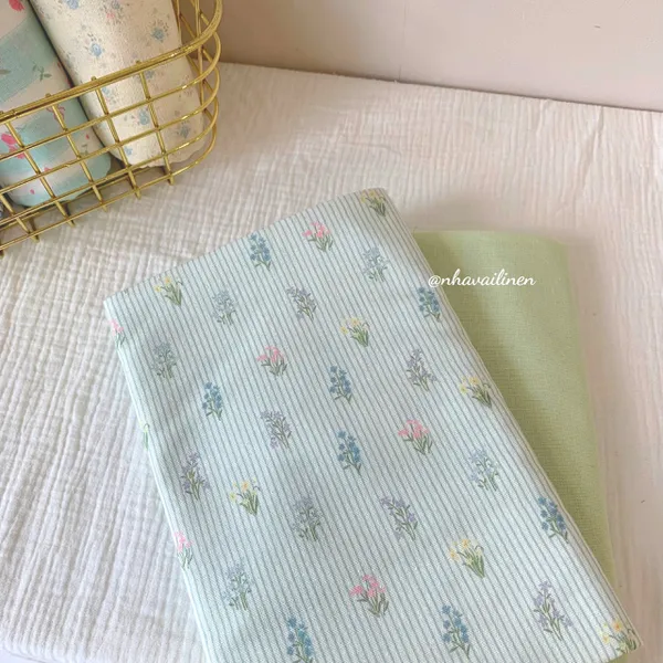 Vải linen bột hoa oải hương