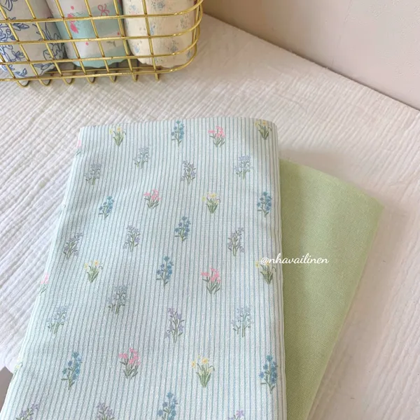 Vải linen bột hoa oải hương