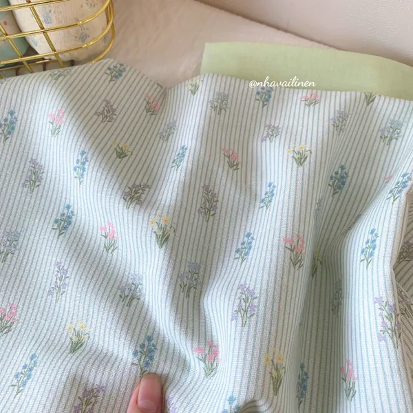 Vải linen bột hoa oải hương