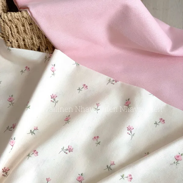 Vải linen bột hoa chuông nhỏ