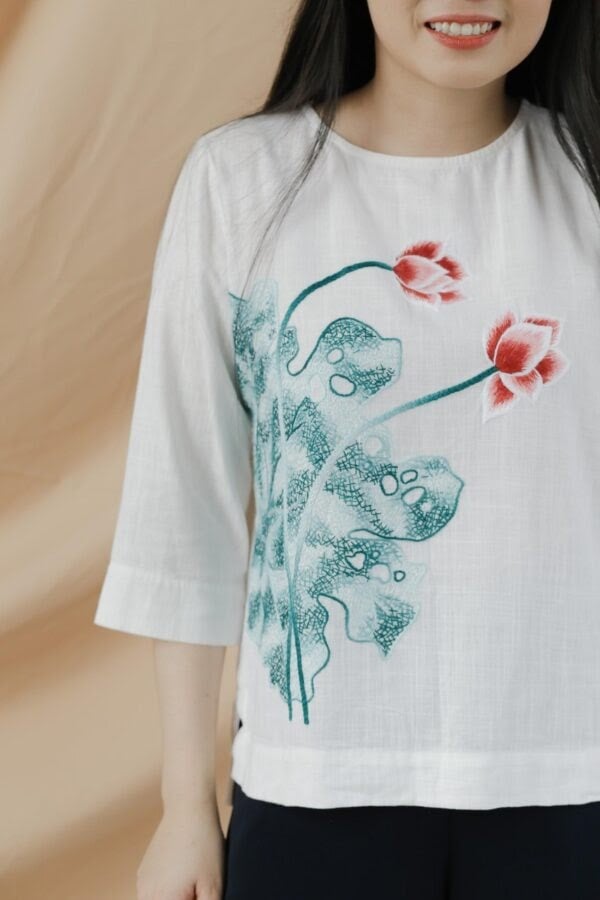 Vải Linen thêu tay bay bổng và tự do Vải Linen thêu tay bay bổng và tự do