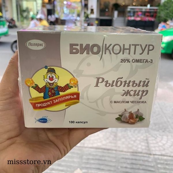 Dầu cá với dầu tỏi "BioKontur" tăng đề kháng, ngừa bệnh truyền nhiễm Dầu cá với dầu tỏi "BioKontur" tăng đề kháng, ngừa bệnh truyền nhiễm