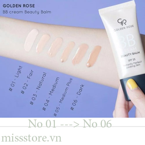 Kem Nền BB Cream BEAUTY BALM GOLDEN ROSE Chính Hãng Kem Nền BB Cream BEAUTY BALM GOLDEN ROSE Chính Hãng