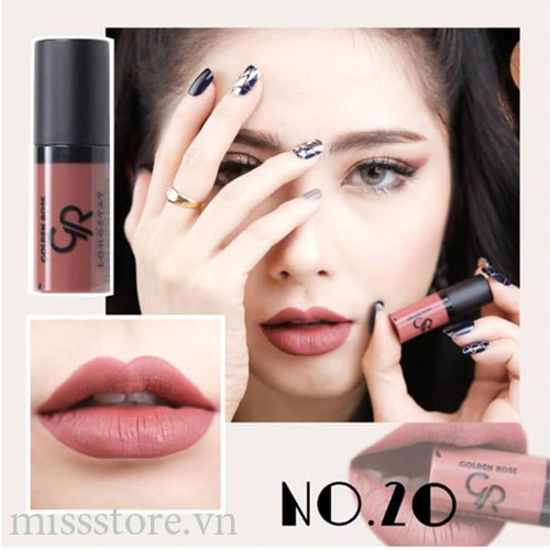 Son Kem Lì Golden Rose Liquyd Matte Lipstick Mini 20 Son Kem Lì Golden Rose Liquyd Matte Lipstick Mini 20