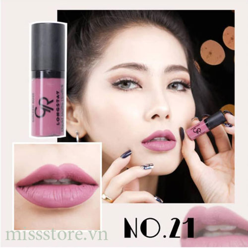 Son Kem Lì Golden Rose Liquyd Matte Lipstick Mini 21 Son Kem Lì Golden Rose Liquyd Matte Lipstick Mini 21