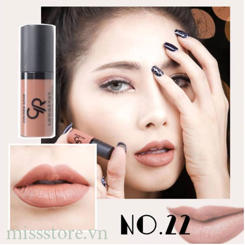 Son Kem Lì Golden Rose Liquyd Matte Lipstick Mini 22 Son Kem Lì Golden Rose Liquyd Matte Lipstick Mini 22