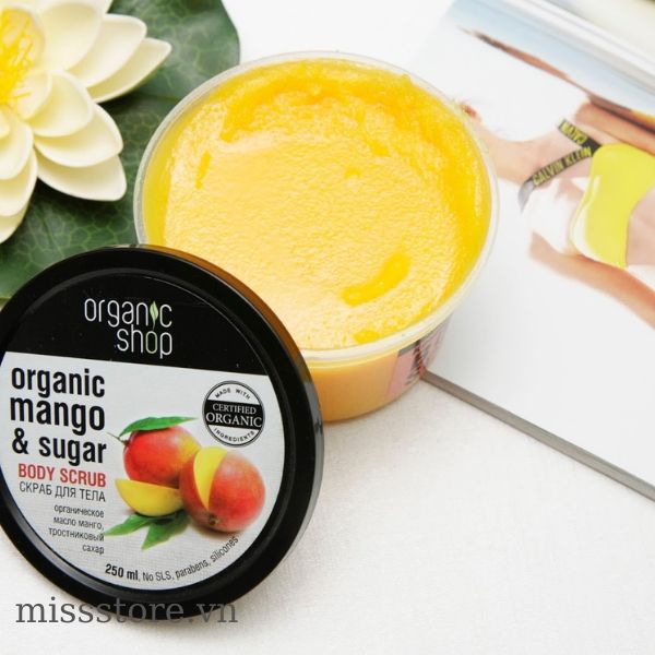 Kem tẩy da chết Body Scrub organic chiết xuất Xoài Mango Kem tẩy da chết Body Scrub organic chiết xuất Xoài Mango