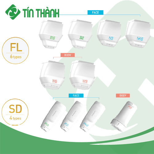 Các đầu điều trị của Máy nâng cơ trẻ hóa da Hifu SP13-01 Các đầu điều trị của Máy nâng cơ trẻ hóa da Hifu SP13-01