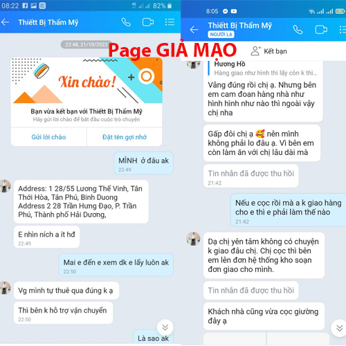 Cảnh báo page lừa đảo, lấy địa chỉ Thiết bị Spa Tín Thành để lừa tiền cọc khách hàng Cảnh báo page lừa đảo, lấy địa chỉ Thiết bị Spa Tín Thành để lừa tiền cọc khách hàng