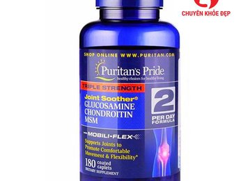Viên uống hỗ trợ xương khớp Glucosamine Chondroitin MSM Puritan's Pride 240 viên Mỹ