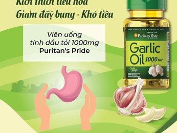 Puritan's Pride Odorless Garlic 500mg - Viên uống tinh dầu tỏi tinh khiết không mùi