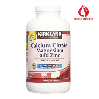 Viên uống Chắc xương Calcium Citrate With Vitamin D Magnesium and Zinc hộp 500 viên của Mỹ