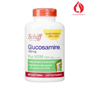Viên uống bổ khớp Schiff Glucosamine 1500mg plus MSM hộp 150 viên của Mỹ
