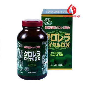 Viên uống bổ sung dưỡng chất tảo xoắn Chlorella Royal DX 1550 viên của Nhật Bản