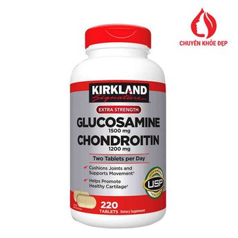 Viên uống bổ khớp Kirkland Glucosamine Chondroitin hàng nhập Mỹ 220 viên