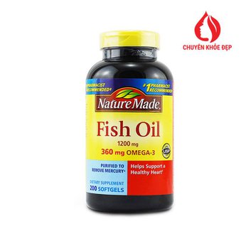 Viên uống dầu cá Nature Made Fish Oil 1200mg 200 viên