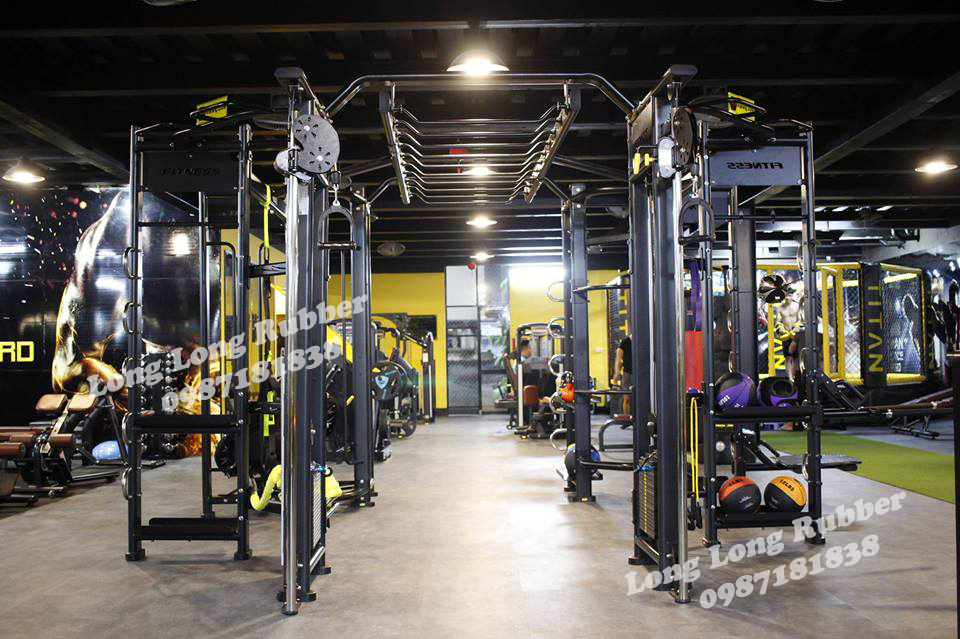 Gạch cao su phòng gym ở Nha Trang  Gạch cao su phòng gym ở Nha Trang
