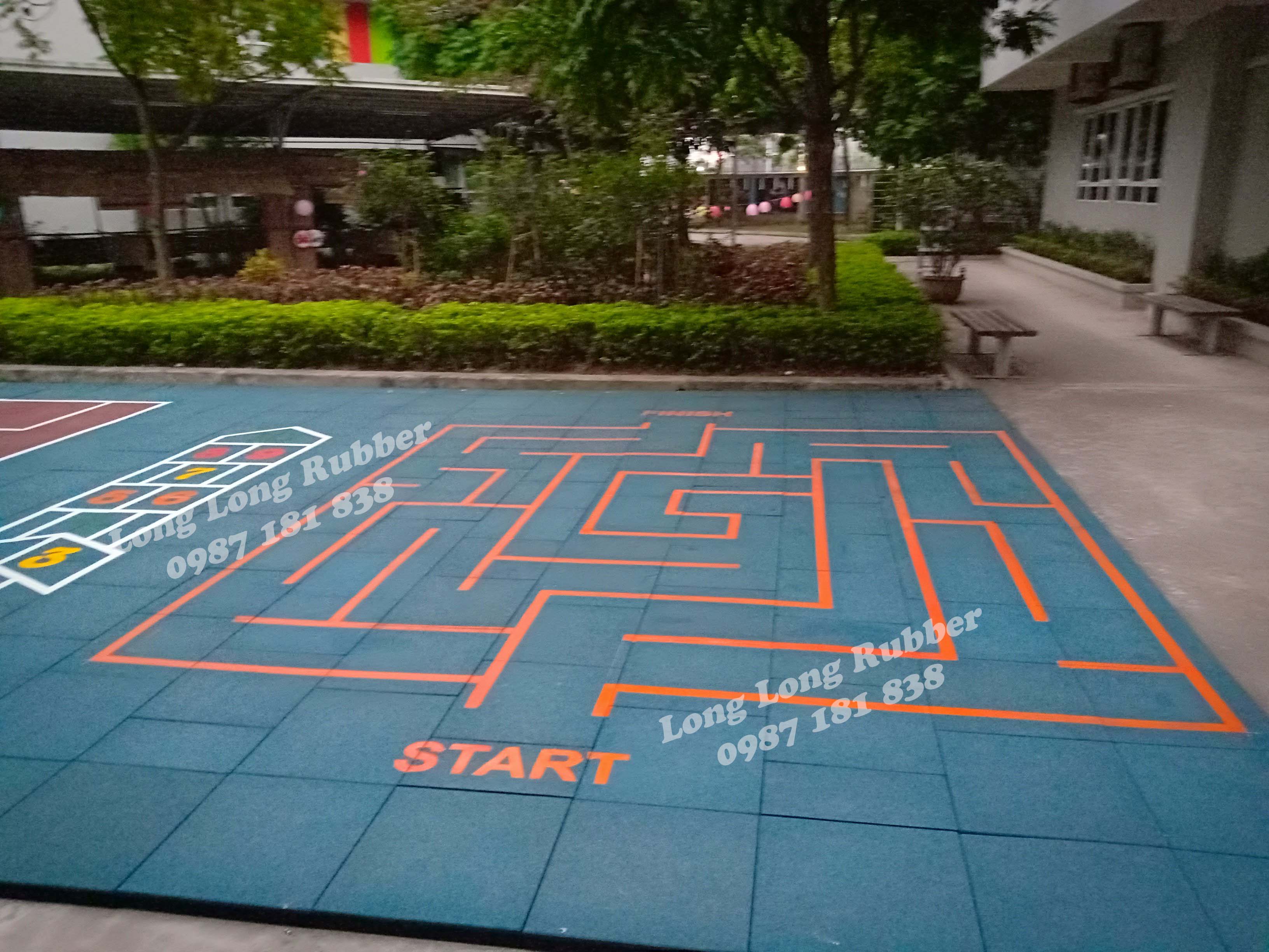 safe rubber playground tiles in Dubai