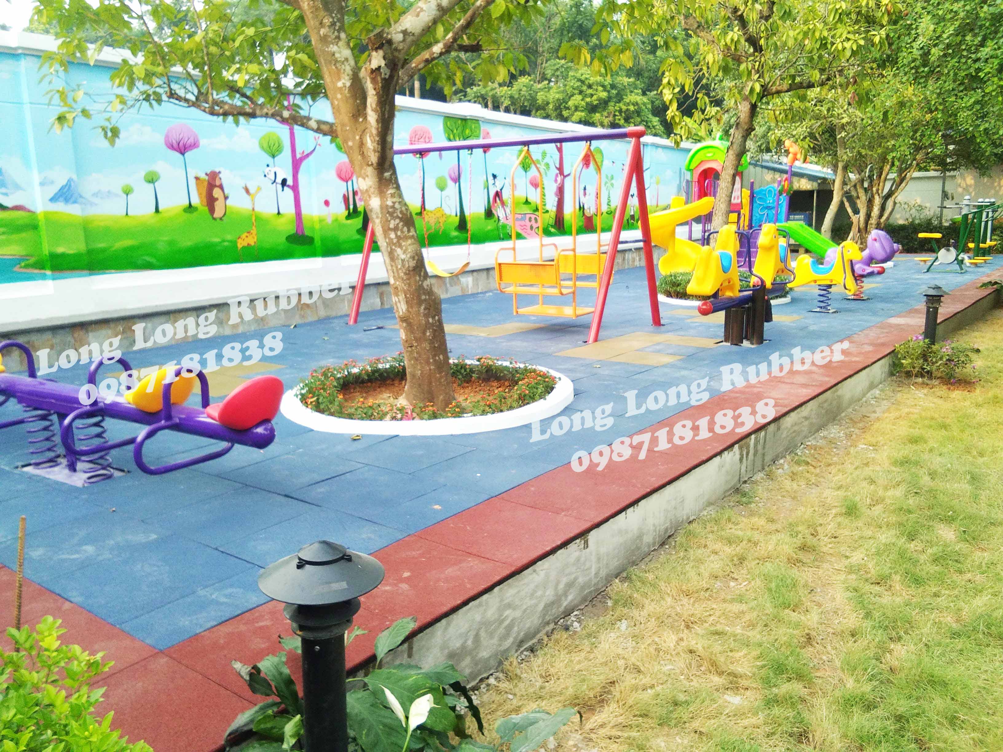 gạch cao su sân chơi trẻ em Long Long gạch cao su sân chơi trẻ em Long Long