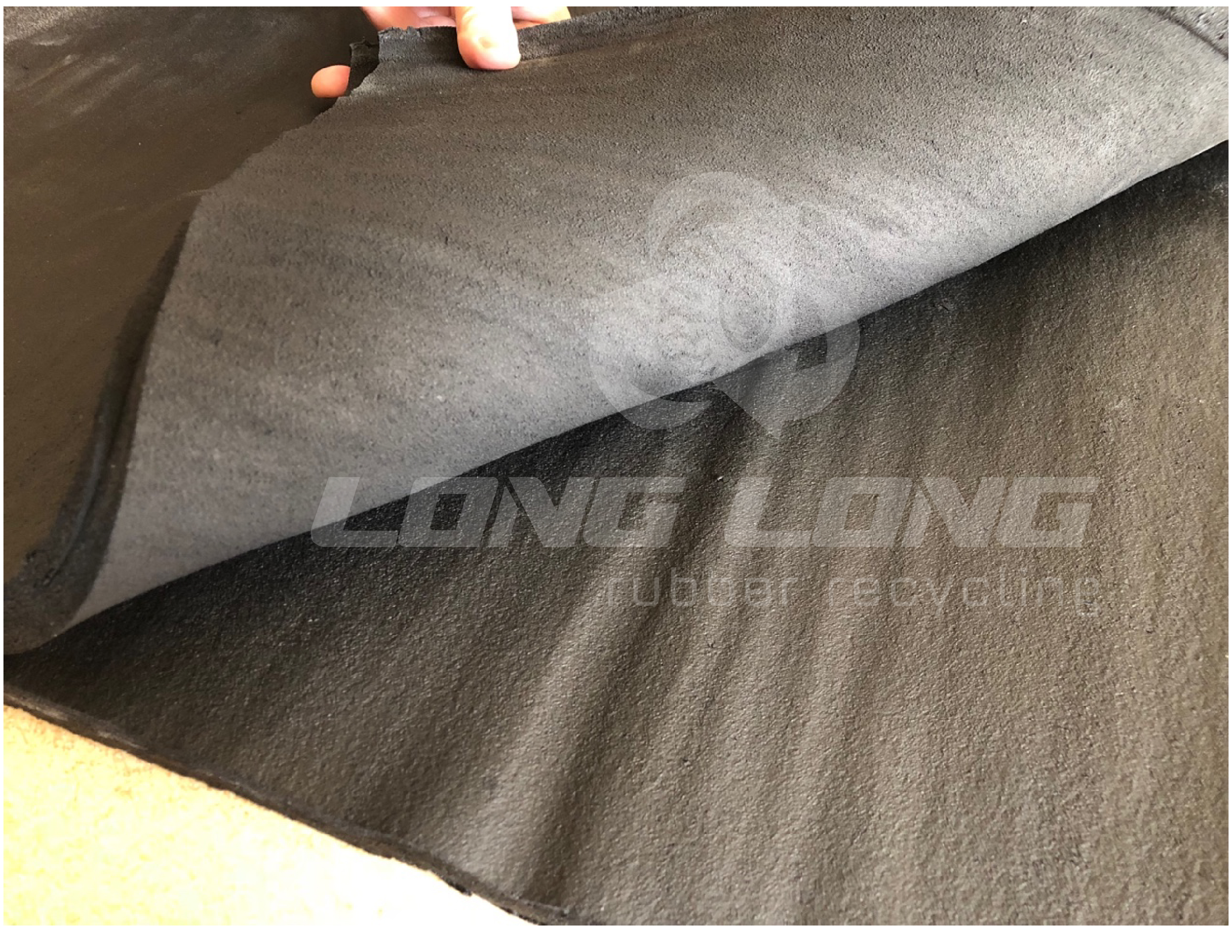 reclaimed rubber produced from recycled truck tires 