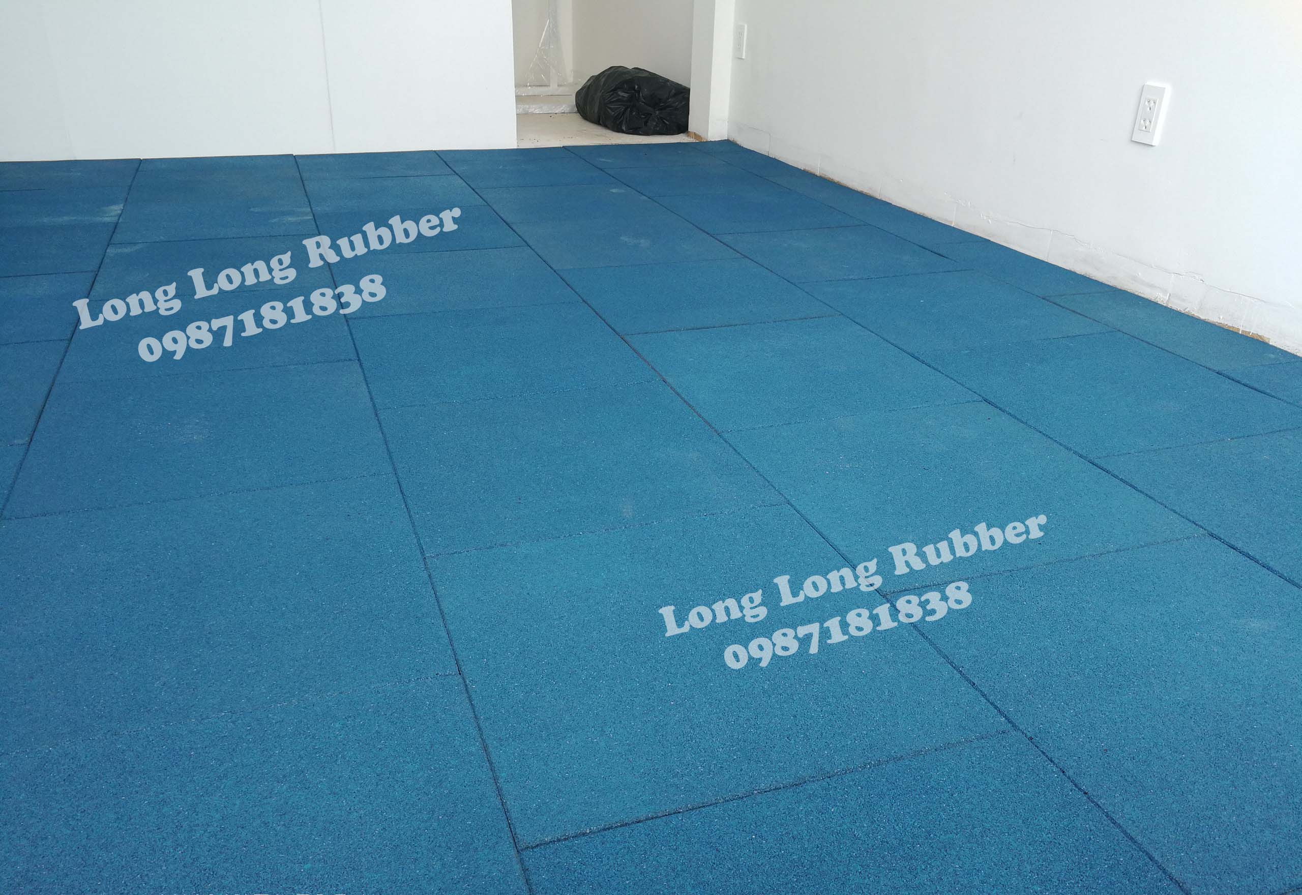 Non-toxic blue rubber gym flooring Non-toxic blue rubber gym flooring