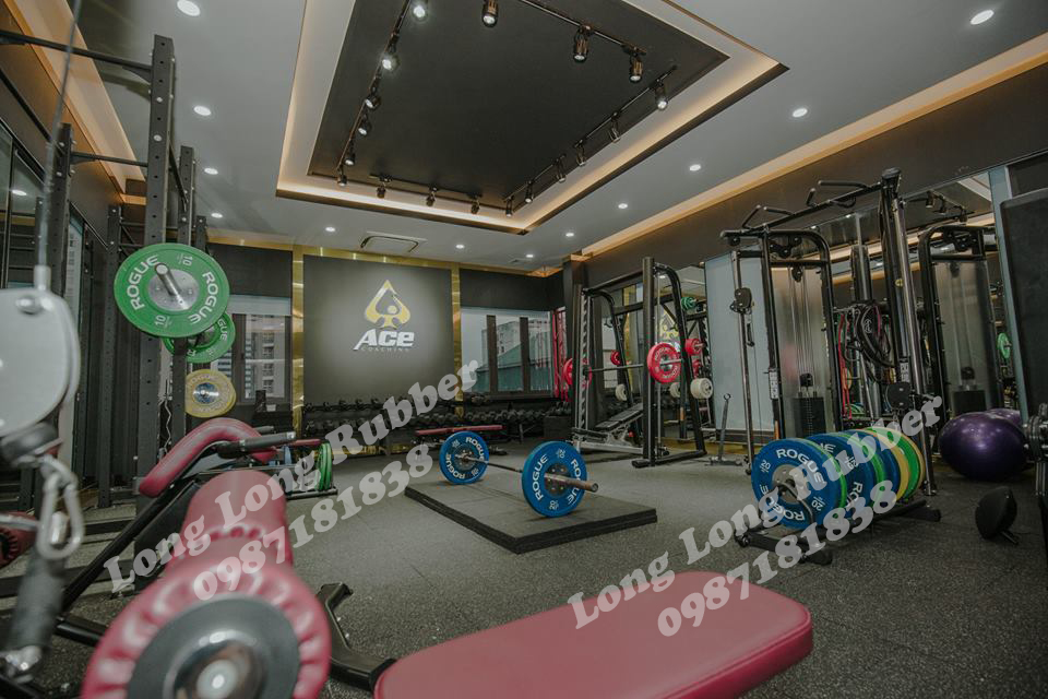 gạch cao su cho phòng gym gạch cao su cho phòng gym