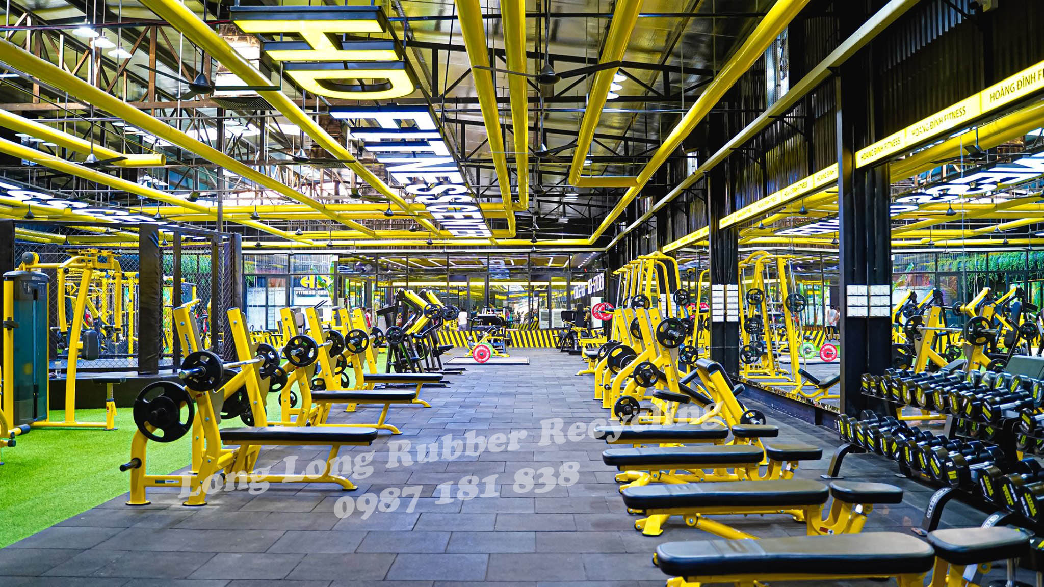 Gạch cao su trong khu vực thể thao Gạch cao su trong khu vực thể thao