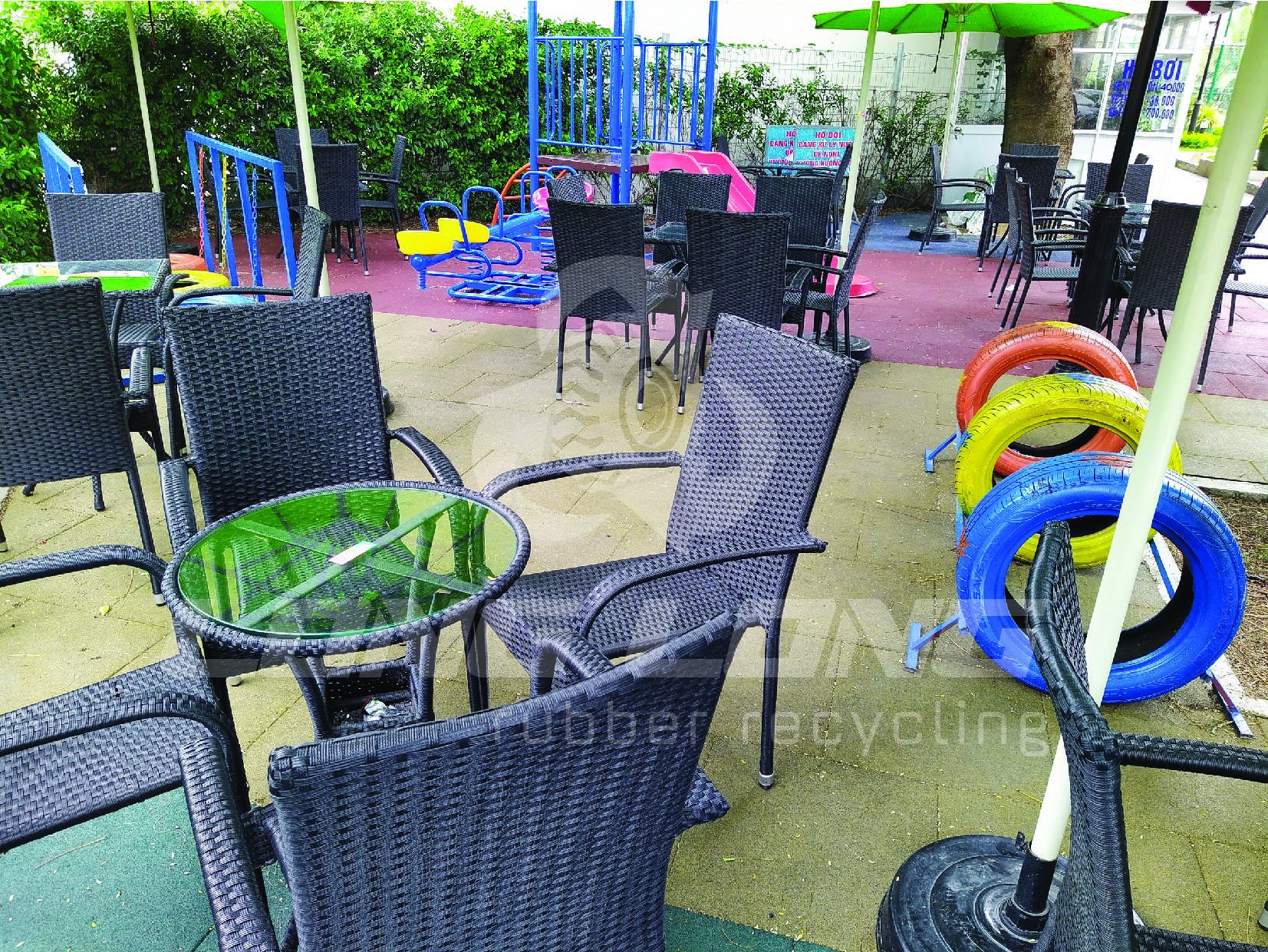 Safe rubber playground flooring mat in Laos Safe rubber playground flooring mat in Laos