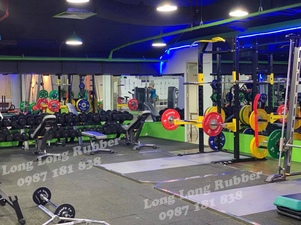 gạch cao su cho phòng gym gạch cao su cho phòng gym