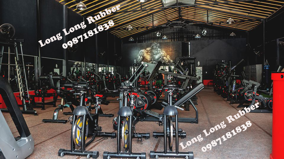Gạch cao su phòng gym ở Hải Phòng  Gạch cao su phòng gym ở Hải Phòng