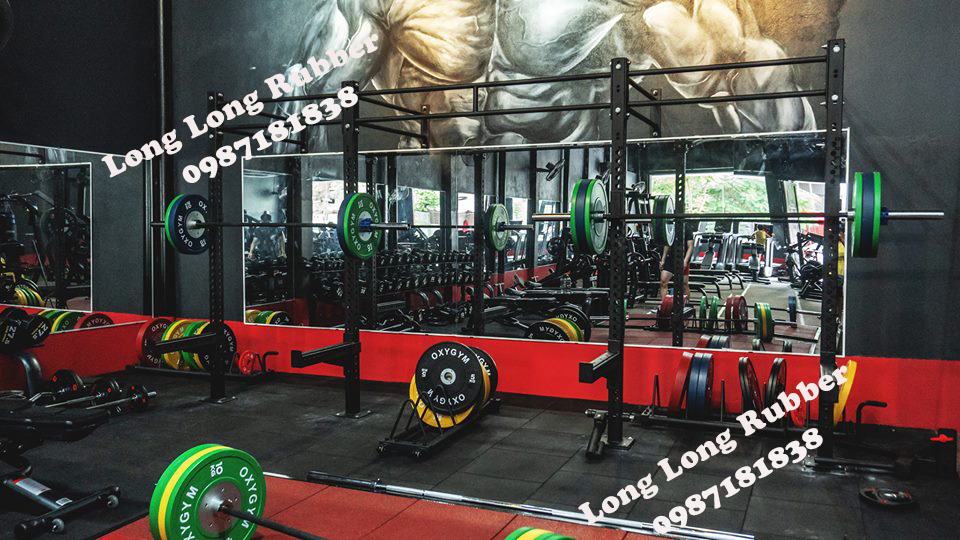 Gạch cao su phòng gym ở Hải Phòng  Gạch cao su phòng gym ở Hải Phòng