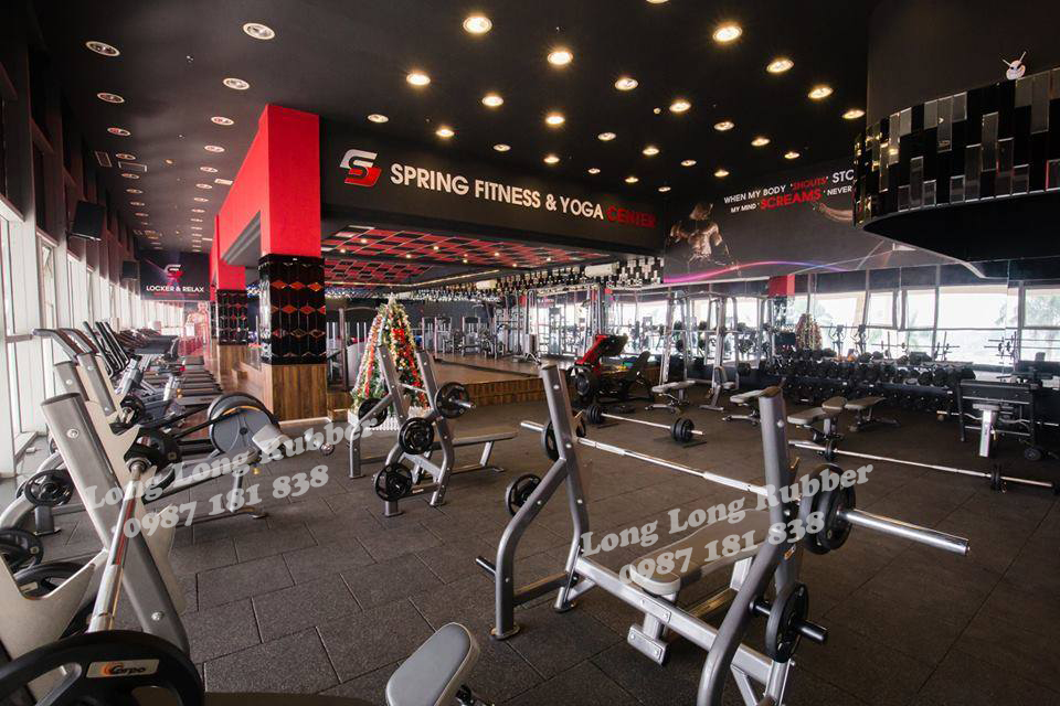 Spring Fitness and Yoga Center – Gym rubber floor covering Spring Fitness and Yoga Center – Gym rubber floor covering
