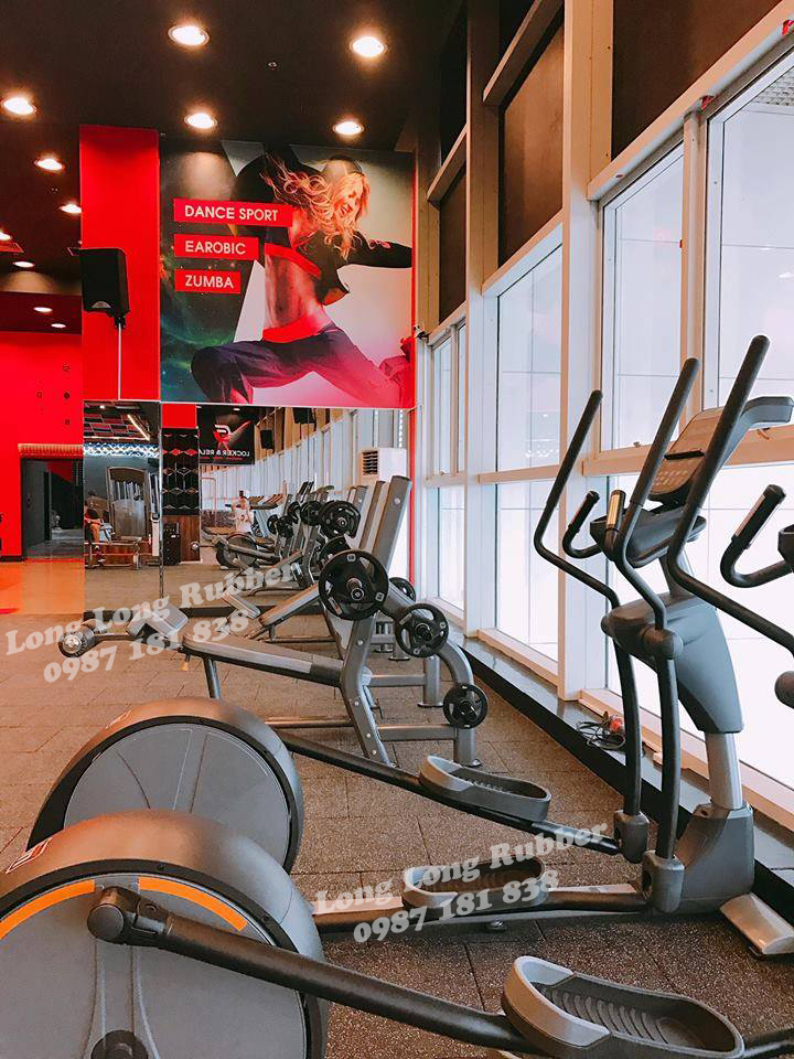 Spring Fitness and Yoga Center – Gym rubber floor covering Spring Fitness and Yoga Center – Gym rubber floor covering