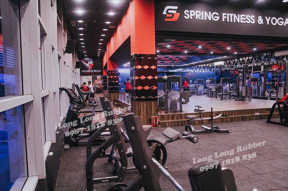 Spring Fitness and Yoga Center – Gym rubber floor covering Spring Fitness and Yoga Center – Gym rubber floor covering