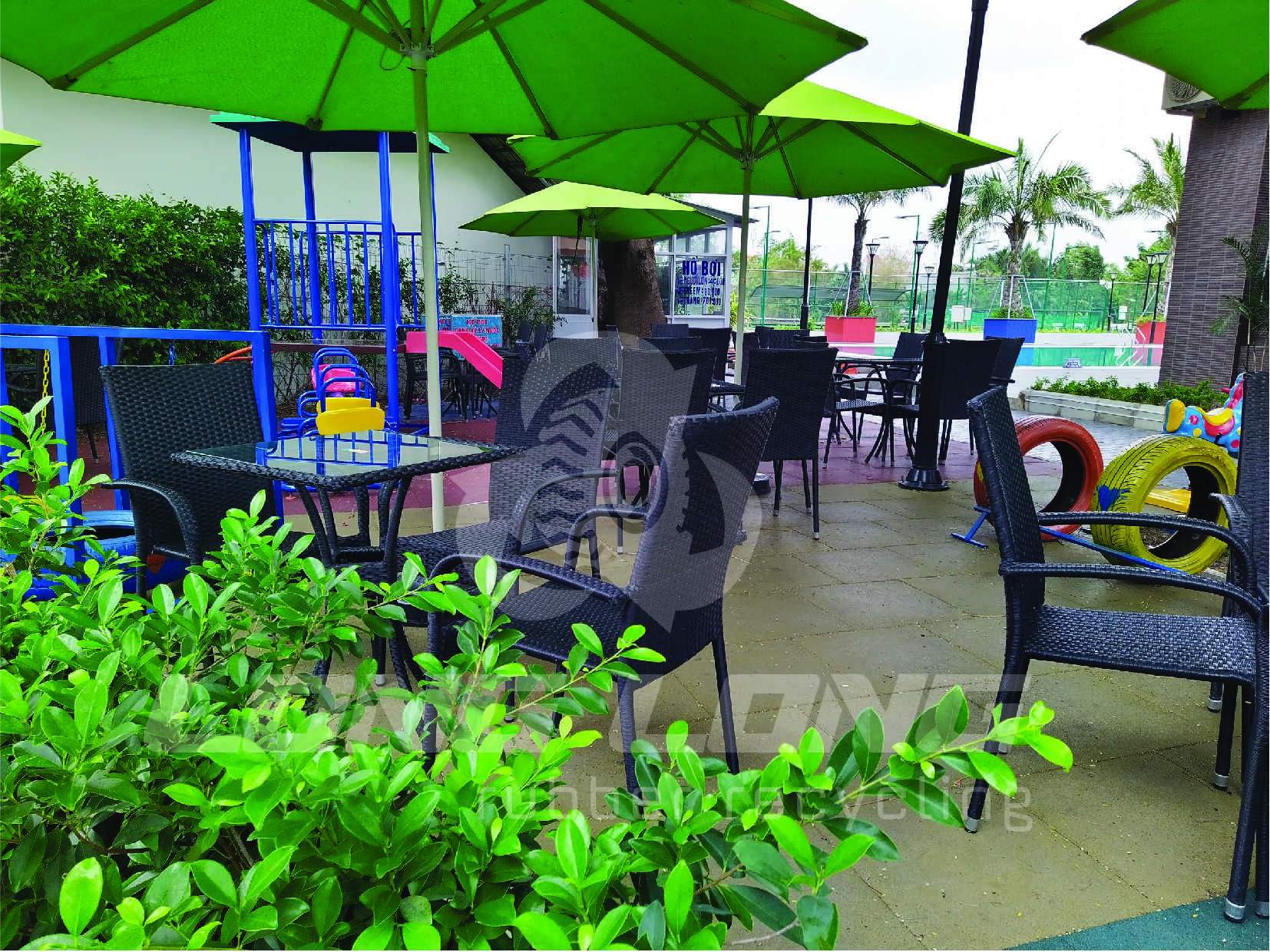 outdoor garden rubber flooring mat