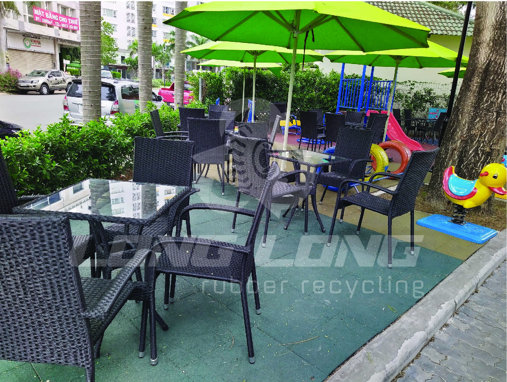 outdoor garden rubber flooring mat