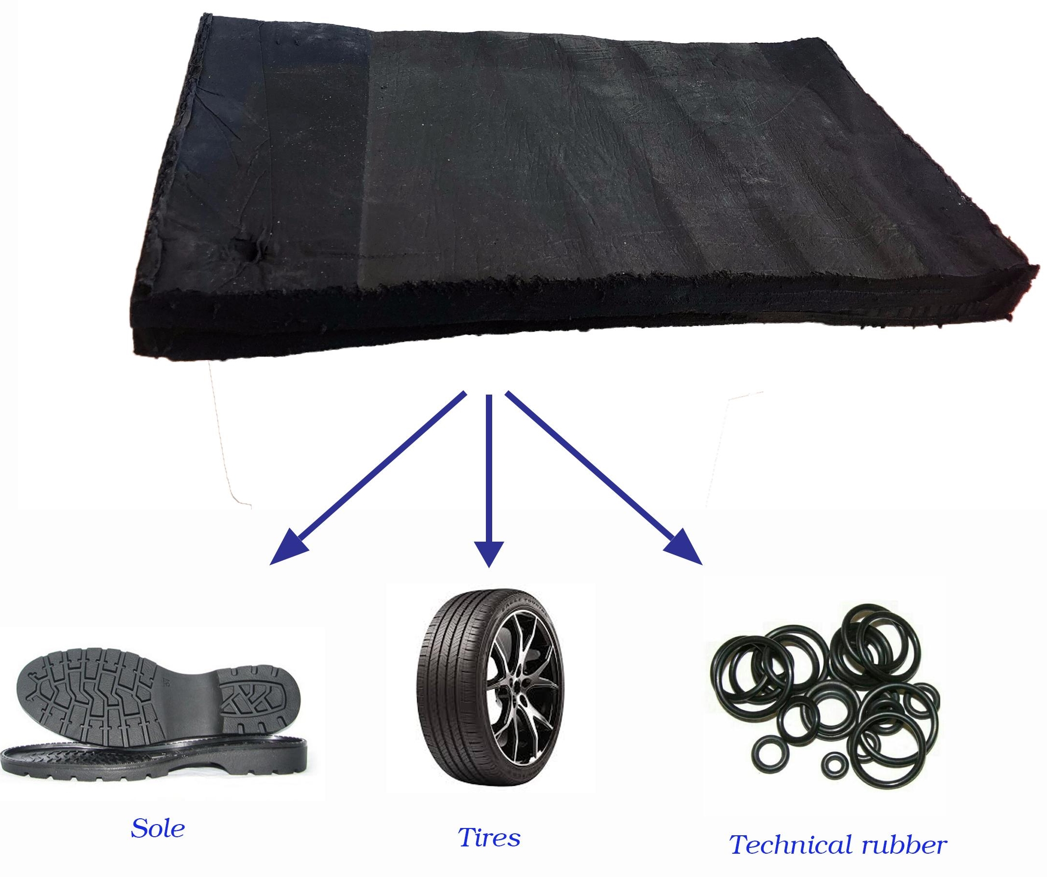 recycled rubber for shoe sole 