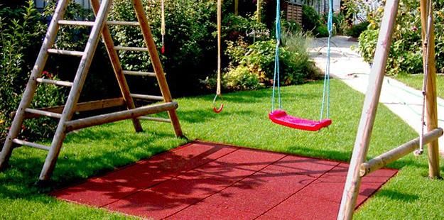safe rubber playground tiles in Dubai