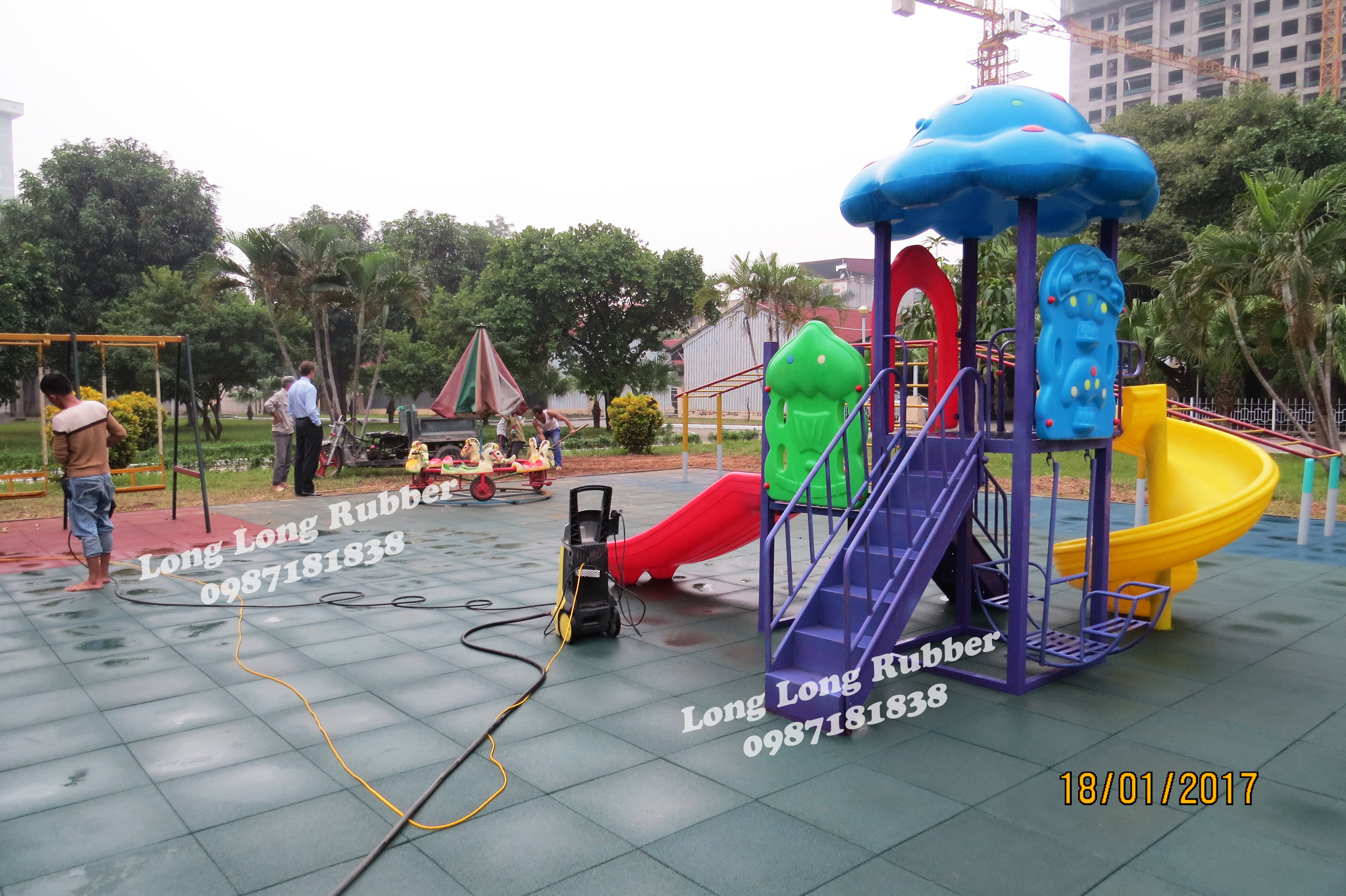 Sàn cao su sân chơi ngoài trời Sàn cao su sân chơi ngoài trời