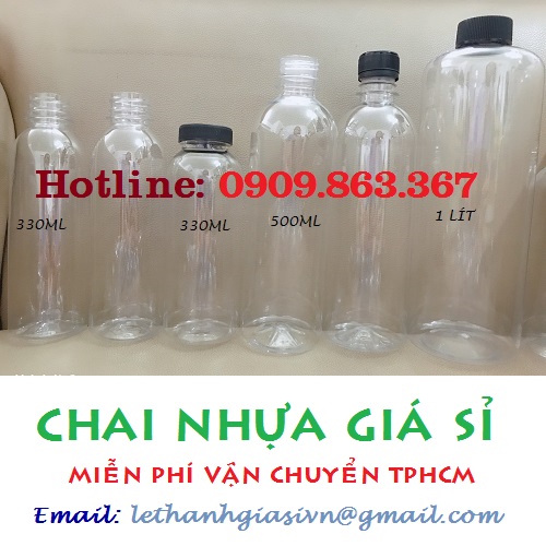 Bán Chai Nhựa Pet 350Ml Nắp Đen Giá Sỉ Nhiều Mẫu Đẹp