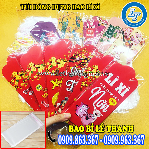 túi bóng đựng bao lì xì là dạng túi nilon opp dán miệng túi bóng đựng bao lì xì là dạng túi nilon opp dán miệng