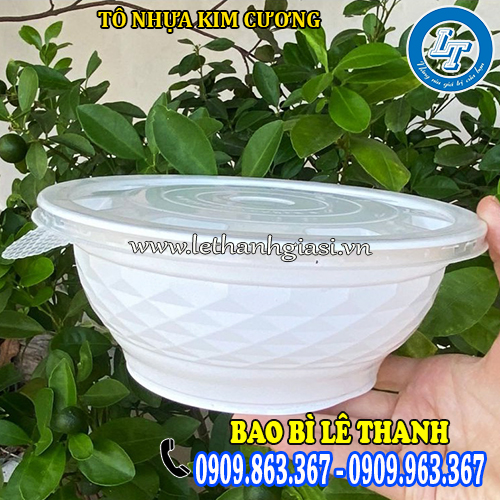 tô nhựa kim cương có nắp đậy dùng 1 lần an toàn tô nhựa kim cương có nắp đậy dùng 1 lần an toàn