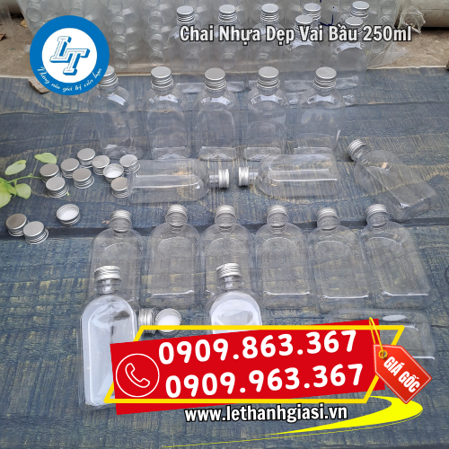 bán sỉ chai nhựa dẹp vai bầu 250ml giá rẻ nhất bán sỉ chai nhựa dẹp vai bầu 250ml giá rẻ nhất