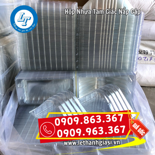 bán sỉ hộp nhựa tam giác nắp gập đựng bánh giá rẻ bán sỉ hộp nhựa tam giác nắp gập đựng bánh giá rẻ