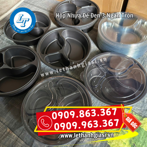 bán sỉ hộp nhựa tròn đế đen 3 ngăn giá rẻ sẵn số lượng bán sỉ hộp nhựa tròn đế đen 3 ngăn giá rẻ sẵn số lượng