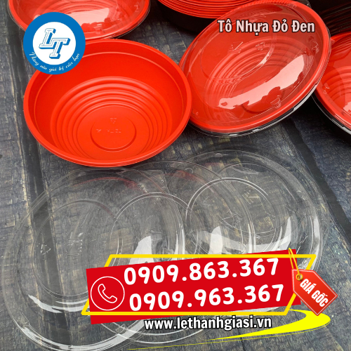 bán sỉ tô nhựa đỏ đen đựng thức ăn giá rẻ nhất bán sỉ tô nhựa đỏ đen đựng thức ăn giá rẻ nhất