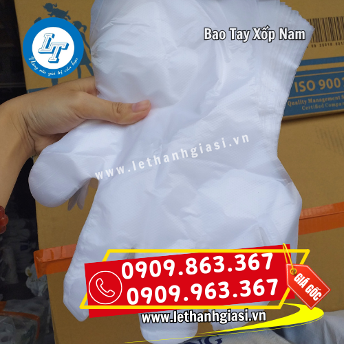 bao tay xốp nam màu trắng bao tay xốp nam màu trắng