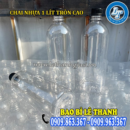 Chai nhựa 1 lít tròn cao giá sỉ rẻ nhất TPHCM Chai nhựa 1 lít tròn cao giá sỉ rẻ nhất TPHCM