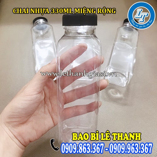 Chai Nhựa 330Ml Miệng Rộng Giá Rẻ Bán Sỉ Tại Nhà Sản Xuất