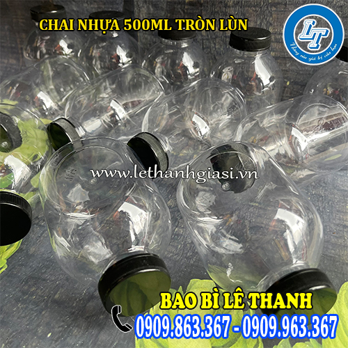 chai nhựa 500ml tròn lùn miệng rộng đựng trà sữa nước ép chai nhựa 500ml tròn lùn miệng rộng đựng trà sữa nước ép
